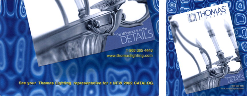 Thomas Lighting catalog cover and detail
