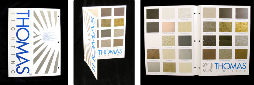 Thomas Lighing samples folio exterior and interior
